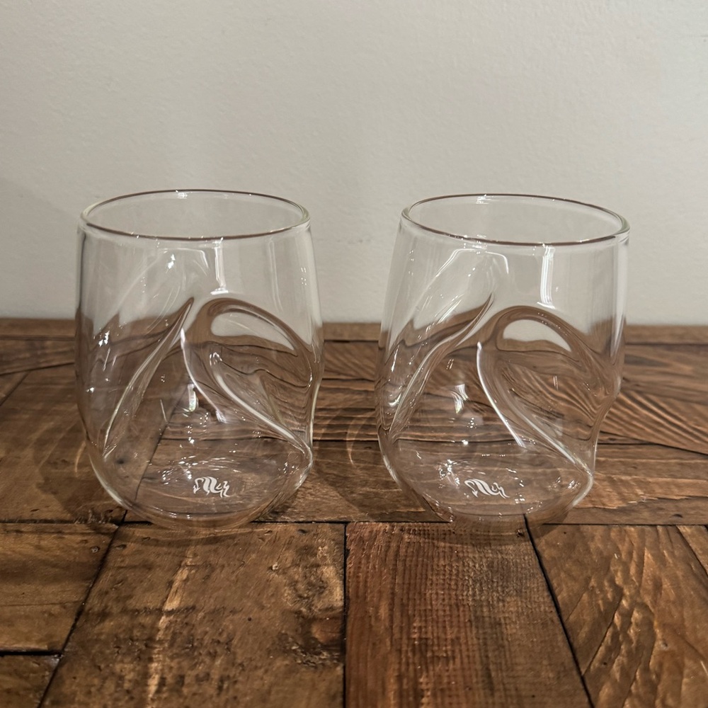 Dragon Glassware 16 Oz Stemless Wave Tumblers Set Of 2 Handcrafted Dragon Glass